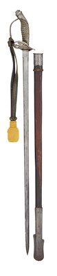 Lot 435 - FIVE VARIOUS CONTINENTAL MILITARY REGULATION SWORDS, MOSTLY LATE 19TH CENTURY