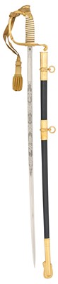Lot 436 - A UNITED STATES COAST GUARD SABRE, TWO AMERICAN CAVALRY SABRES, AND AN AMERICAN KNIGHTS OF ST. JOHN