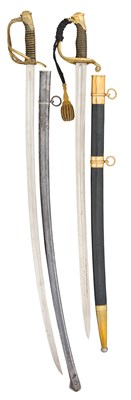 Lot 430 - TWO FRENCH 1822 MODEL LIGHT CAVALRY SABRES, 19TH CENTURY