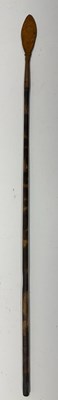 Lot 522 - SIX AFRICAN AND OCEANIC PADDLE SPEARS, AND TEN VARIOUS AFRICAN SPEARS, MOSTLY 20TH CENTURY