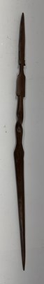 Lot 522 - SIX AFRICAN AND OCEANIC PADDLE SPEARS, AND TEN VARIOUS AFRICAN SPEARS, MOSTLY 20TH CENTURY