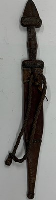 Lot 523 - VARIOUS TRIBAL WEAPONS AND SEVEN AFRICAN SPEARHEADS, MOSTLY 20TH CENTURY