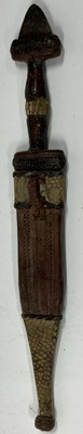 Lot 523 - VARIOUS TRIBAL WEAPONS AND SEVEN AFRICAN SPEARHEADS, MOSTLY 20TH CENTURY