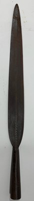 Lot 523 - VARIOUS TRIBAL WEAPONS AND SEVEN AFRICAN SPEARHEADS, MOSTLY 20TH CENTURY