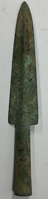 Lot 523 - VARIOUS TRIBAL WEAPONS AND SEVEN AFRICAN SPEARHEADS, MOSTLY 20TH CENTURY