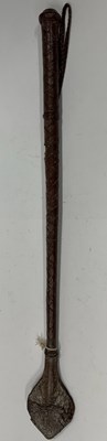 Lot 523 - VARIOUS TRIBAL WEAPONS AND SEVEN AFRICAN SPEARHEADS, MOSTLY 20TH CENTURY