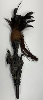 Lot 523 - VARIOUS TRIBAL WEAPONS AND SEVEN AFRICAN SPEARHEADS, MOSTLY 20TH CENTURY