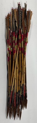 Lot 561 - A NORTH EUROPEAN TARGET CROSSBOW, TWO MODERN BOWS, AND A QUANTITY OF MODERN ARROWS