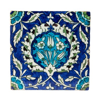 Lot 99 - A DAMASCUS TILE, OTTOMAN SYRIA, CIRCA 1600