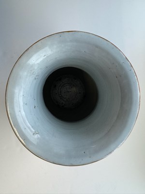 Lot 76 - A CHINESE IRON-RED 'LOTUS' VASE, QING DYNASTY, 19TH CENTURY