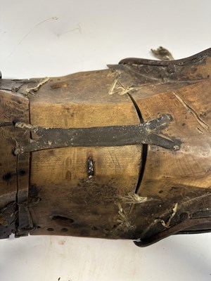 Lot 2 - A TIBETAN SADDLE, BRIDLE, AND A PAIR OF STIRRUPS, 18TH/19TH CENTURY OR EARLIER