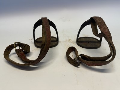 Lot 2 - A TIBETAN SADDLE, BRIDLE, AND A PAIR OF STIRRUPS, 18TH/19TH CENTURY OR EARLIER