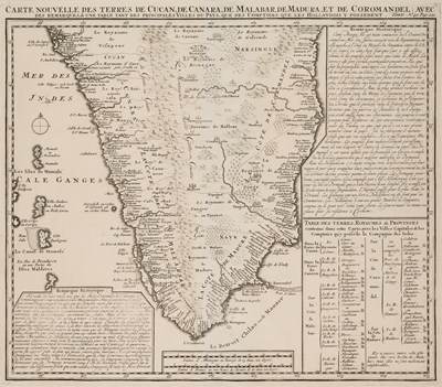 Lot 66 - THREE PRINTED MAPS OF INDIA, 18TH CENTURY