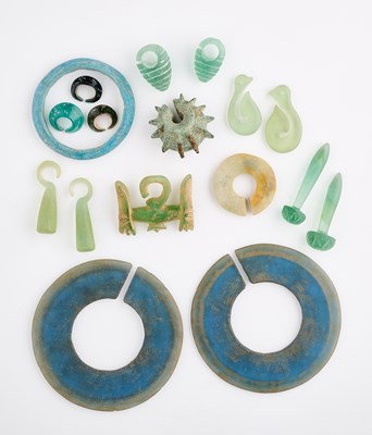 Lot 231 - A COLLECTION OF SOUTH-EAST ASIAN EAR ORNAMENTS, 9TH CENTURY AND LATER