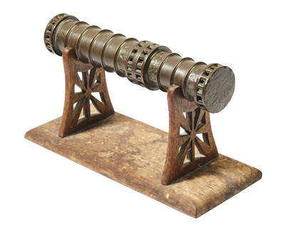 Lot 610 - A MODEL OF A TURKISH GREAT BRONZE GUN, 19TH CENTURY