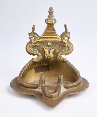 Lot 152 - A RITUAL BRONZE OIL LAMP, PROBABLY DECCAN, 19TH CENTURY