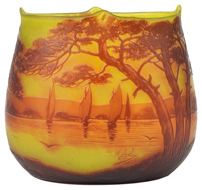 Lot 57 - A FRENCH CAMEO GLASS VASE