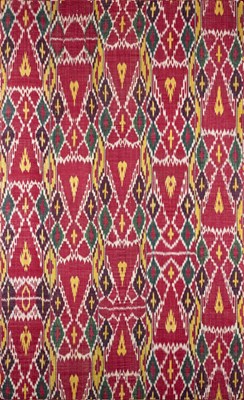 Lot 174 - AN IKAT PANEL, BOKHARA, UZBEKISTAN, LAST QUARTER 19TH CENTURY