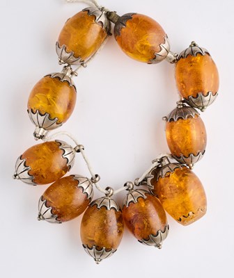 Lot 140 - A GROUP OF AMBER BEADS, POSSIBLY OTTOMAN, 19TH CENTURY