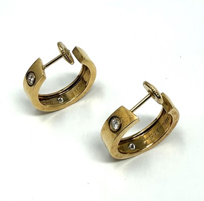 Lot 368 - CARTIER, LOVE: PAIR OF DIAMOND EARRINGS