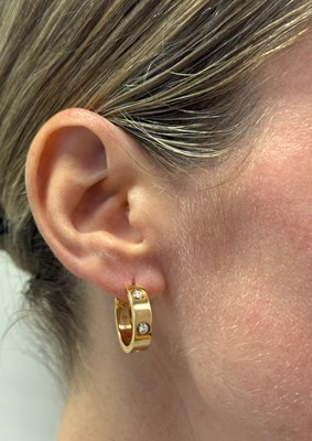 Lot 368 - CARTIER, LOVE: PAIR OF DIAMOND EARRINGS