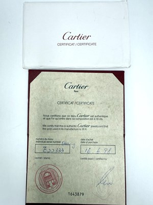 Lot 368 - CARTIER, LOVE: PAIR OF DIAMOND EARRINGS