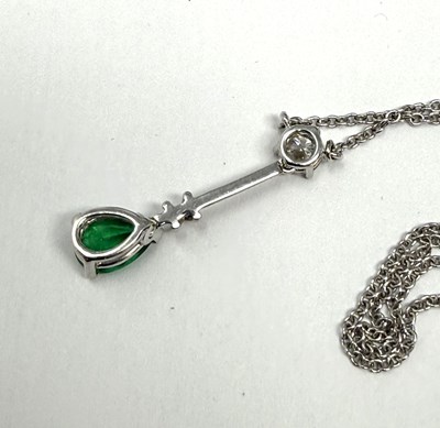 Lot 363 - MAPPIN & WEBB: EMERALD AND DIAMOND DEMI-PARURE, 2000