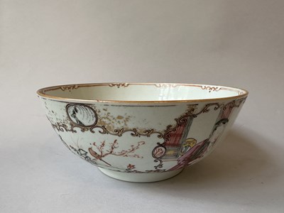 Lot 96 - A CHINESE FAMILLE-ROSE PUNCHBOWL, QIANLONG PERIOD (1736-95)