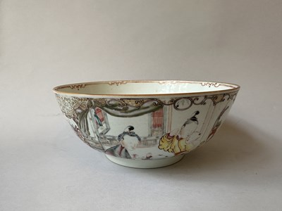 Lot 96 - A CHINESE FAMILLE-ROSE PUNCHBOWL, QIANLONG PERIOD (1736-95)