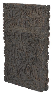Lot 86 - A CHINESE TORTOISESHELL CARD CASE