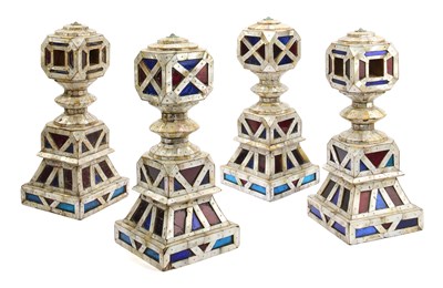 Lot 153 - FOUR CHARPOY LEGS, RAJASTHAN OR GUJARAT, LATE 19TH CENTURY