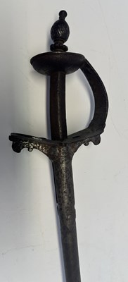 Lot 15 - AN INDIAN MACE (GURZ) WITH HILT OF FIRANGI FORM, 17TH CENTURY