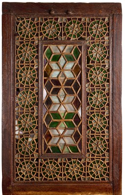 Lot 156 - AN OTTOMAN WINDOW OR DOOR PANEL, PROBABLY EGYPT, 18TH CENTURY