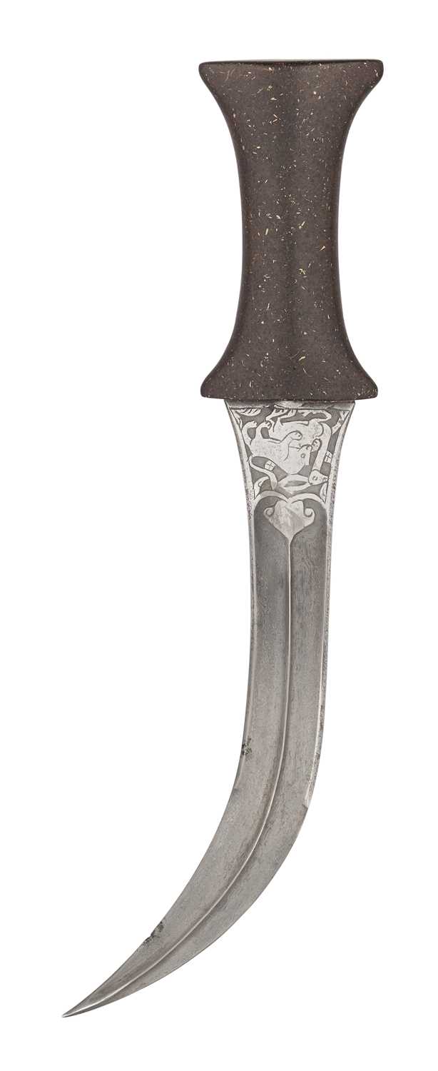 Lot 509 - AN UNUSUAL INDO-PERSIAN JAMBIYA, 19TH CENTURY