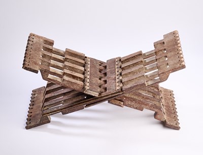 Lot 164 - A PORTABLE FOLDING QUR'AN STAND, MIDDLE EAST, CIRCA 1900