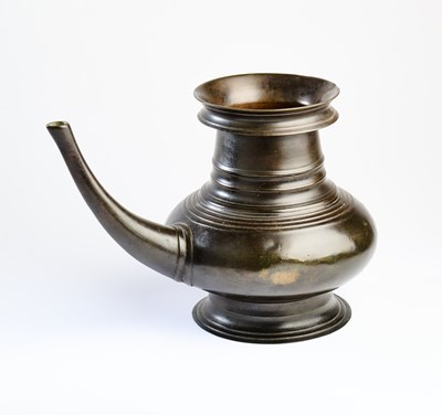 Lot 150 - A DECCANI BRONZE EWER, INDIA, 19TH CENTURY