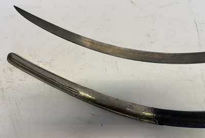 Lot 23 - A TURKISH SILVER-GILT MOUNTED SHAMSHIR, TURKISH SILVER AND TUGHRA MARKS, PROBABLY REIGN OF ABDULAZIZ