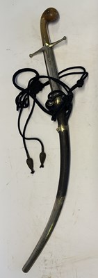 Lot 23 - A TURKISH SILVER-GILT MOUNTED SHAMSHIR, TURKISH SILVER AND TUGHRA MARKS, PROBABLY REIGN OF ABDULAZIZ