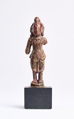 Lot 119 - A PALA BRONZE FIGURE OF A DEITY, PROBABLY SIVA, EASTERN INDIA, CIRCA 10TH CENTURY