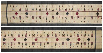 Lot 172 - TWO EMBROIDERED COTTON PANELS, PROBABLY ALEPPO, SYRIA, CIRCA 1900