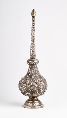 Lot 144 - A SILVER ROSEWATER SPRINKLER, NORTHERN INDIA, EARLY 19TH CENTURY