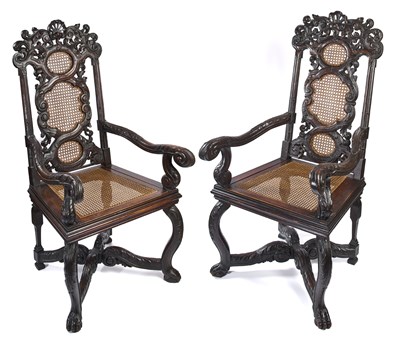 Lot 162 - TWO DUTCH COLONIAL ARMCHAIRS, PROBABLY BATAVIA (JAKARTA), 18TH CENTURY
