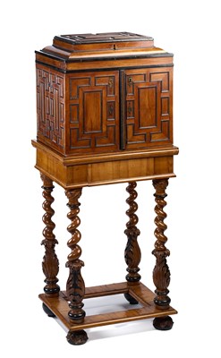 Lot 161 - A DUTCH COLONIAL CABINET ON STAND, 18TH CENTURY