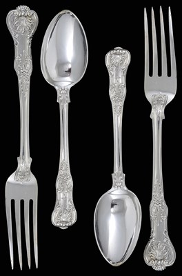 Lot 160 - A MATCHED SET TABLE SILVER