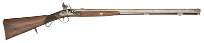 Lot 233 - A .650 (18 BORE) FLINTLOCK SPORTING RIFLE BY THEOP.S RICHARDS OF BIRMINGHAM, EARLY 19TH CENTURY