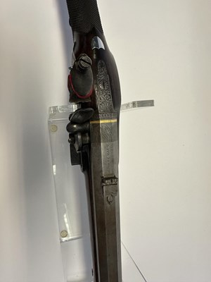 Lot 233 - A .650 (18 BORE) FLINTLOCK SPORTING RIFLE BY THEOP.S RICHARDS OF BIRMINGHAM, EARLY 19TH CENTURY