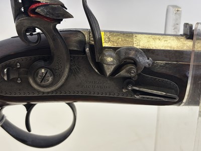 Lot 233 - A .650 (18 BORE) FLINTLOCK SPORTING RIFLE BY THEOP.S RICHARDS OF BIRMINGHAM, EARLY 19TH CENTURY