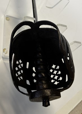 Lot 42 - A RARE ENGLISH OR LOWLAND SCOTTISH BASKET-HILTED BACKSWORD, LATE 16TH/EARLY 17TH CENTURY