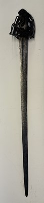 Lot 43 - A SCOTTISH ‘RIBBON’-HILTED BROADSWORD, LAST QUARTER OF THE 17TH CENTURY