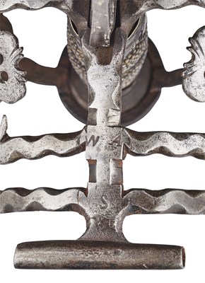 Lot 41 - A FINE SCOTTISH BASKET-HILTED BACKSWORD, THE HILT BY WALTER ALLAN OF STERLING